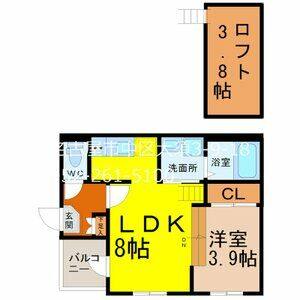 1LDK 間取り図