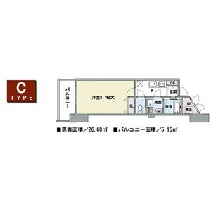 1K 間取り図