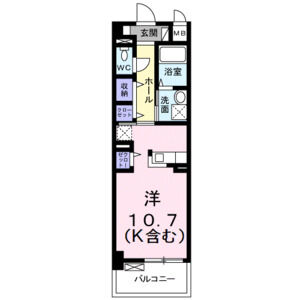 ワンルーム 間取り図