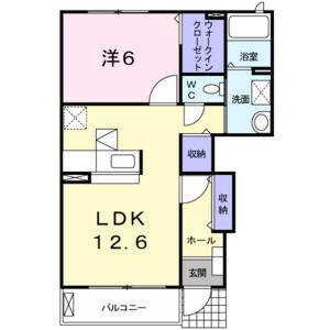 1LDK 間取り図