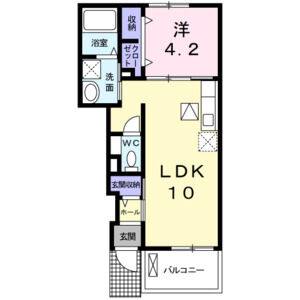 1LDK 間取り図