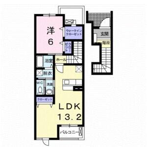 1LDK 間取り図
