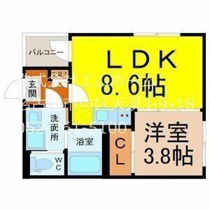 1LDK 間取り図