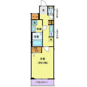 1K 間取り図