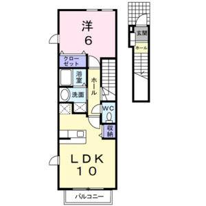 1LDK 間取り図