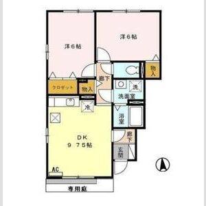 2DK 間取り図