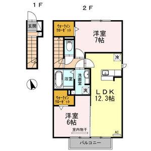 2LDK 間取り図