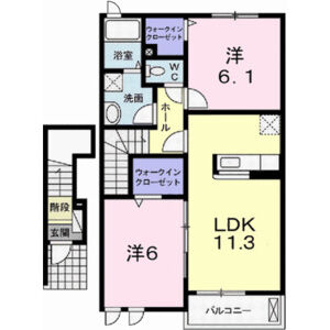 2LDK 間取り図