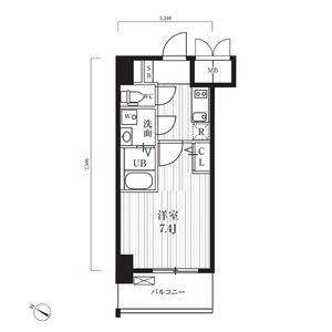 1K 間取り図