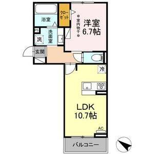 1LDK 間取り図