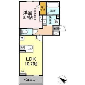 1LDK 間取り図