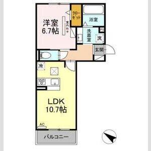 1LDK 間取り図