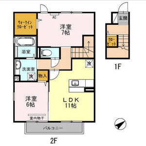 2LDK 間取り図