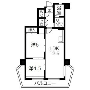 2LDK 間取り図