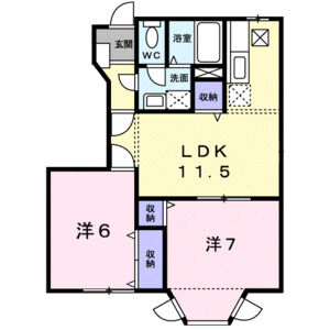 2LDK 間取り図