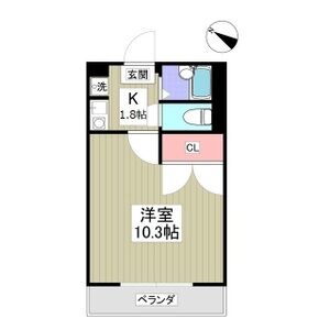1K 間取り図