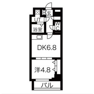 1DK 間取り図