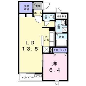 1LDK 間取り図