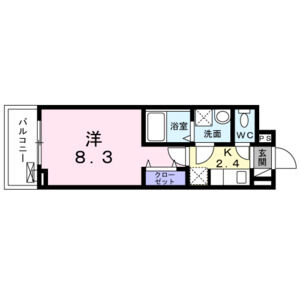 1K 間取り図