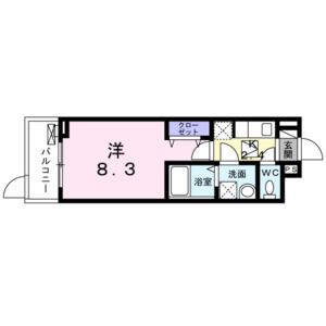 1K 間取り図
