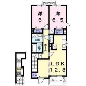 2LDK 間取り図