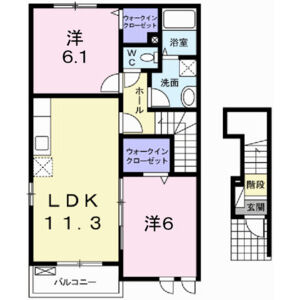2LDK 間取り図
