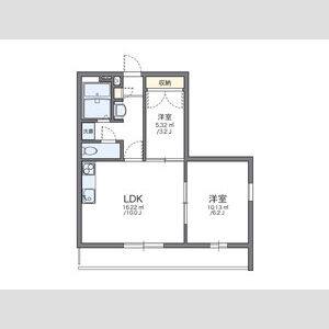 2DK 間取り図