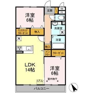2LDK 間取り図