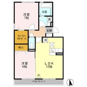 2LDK 間取り図