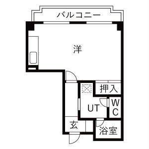 ワンルーム 間取り図