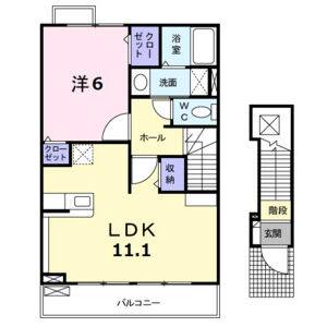 1LDK 間取り図