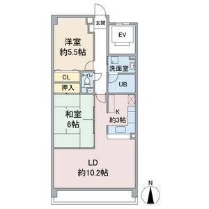 2LDK 間取り図