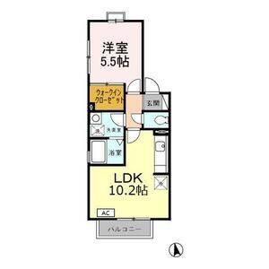 1LDK 間取り図