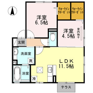 2LDK 間取り図