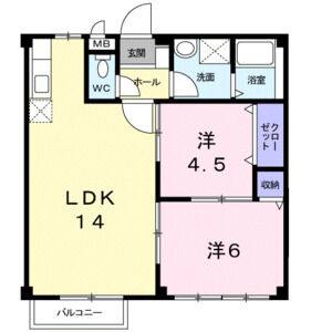 2LDK 間取り図