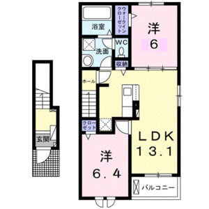2LDK 間取り図