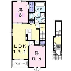 2LDK 間取り図