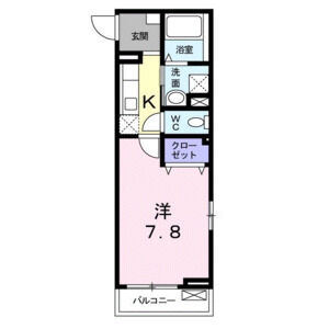 1K 間取り図