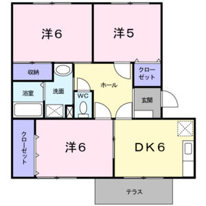 3DK 間取り図