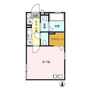 1K 間取り図
