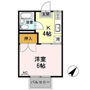 1K 間取り図
