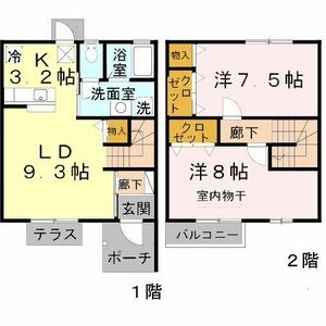 2LDK 間取り図