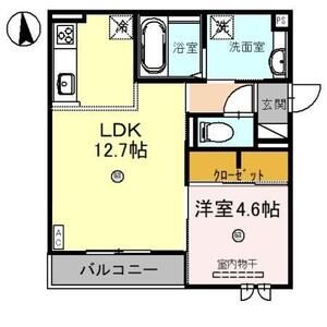 1LDK 間取り図