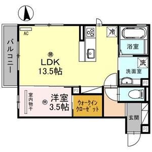 1LDK 間取り図