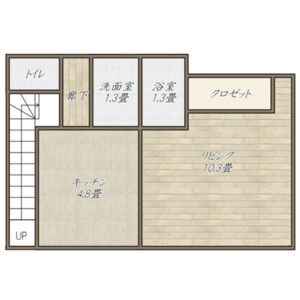 1DK 間取り図