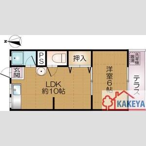 1LDK 間取り図