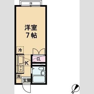ワンルーム 間取り図