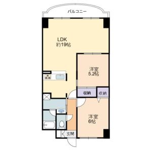 2LDK 間取り図