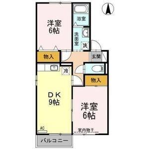 2DK 間取り図