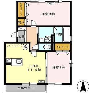 2LDK 間取り図